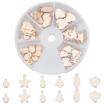 304 Stainless Steel Charms STAS-AR0001-07RG-1