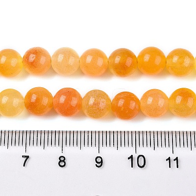 Dyed Natural White Jade Beads Strands G-T138-8mm-210-34-1
