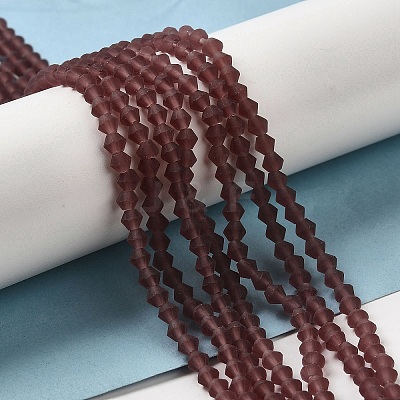 Imitate Austrian Crystal Frosted Glass Beads Strands GLAA-F029-TM2mm-B05-1