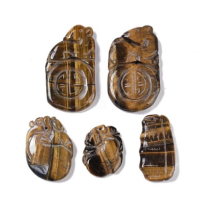 Natural Tiger Eye Pendant G-Q164-07-1