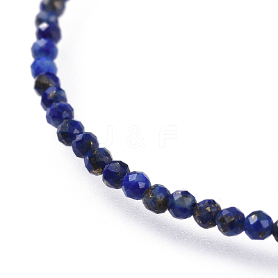 Natural Lapis Lazuli Bead Bracelets BJEW-JB04555-01-1