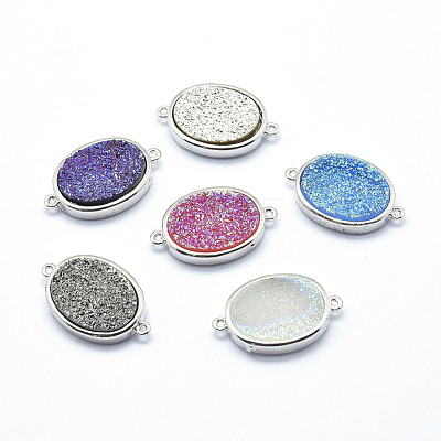 Druzy Resin Links connectors G-A172-14-P-1