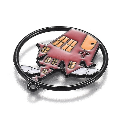 Halloween Theme Alloy Enamel Pendants ENAM-J649-12B-01-1