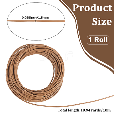 10M Round Cowhide Leather Cord WL-CL0001-32D-04-1