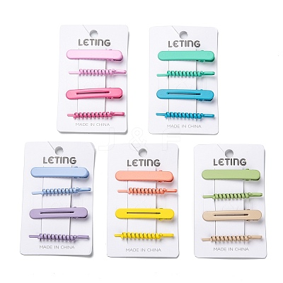 Spray Painted Alloy Alligator Hair Clips Sets PHAR-F009-06-1