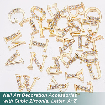 26Pcs 26 Style Brass Cabochons FIND-OC0003-27-1