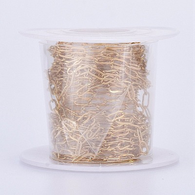 Soldered Brass Paperclip Chains CHC-G005-06G-01-1