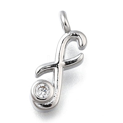 Brass Micro Pave Cubic Zirconia Pendants KK-B132-12P-F-1