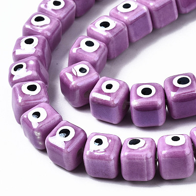 Handmade Porcelain Ceramic Beads Strands PORC-T006-01F-1