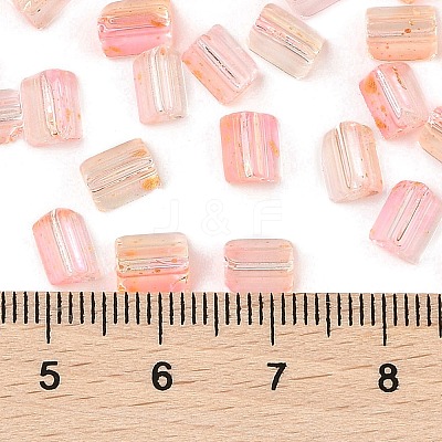 Transparent Spray Painted Glass Seed Beads SEED-L011-10A-10-1