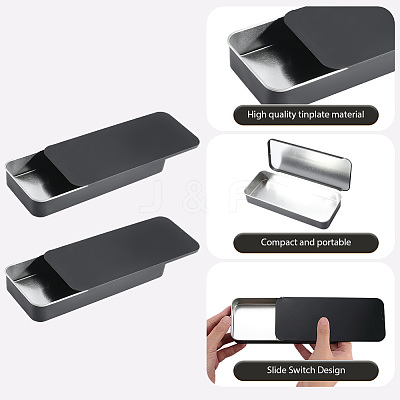 2Pcs Slide Top Tinplate Trinket Storage Boxes CON-SP0001-22A-02-1