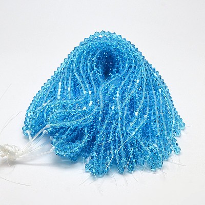Imitate Austrian Crystal Bicone Glass Beads Strands GLAA-F029-3x3mm-19-1
