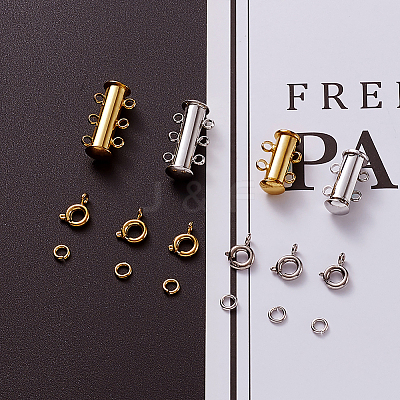 Brass Magnetic Slide Lock Clasps KK-TA0007-17-1