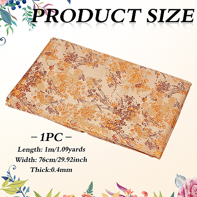 Flower Pattern Polyester Fabric DIY-WH0504-904D-1