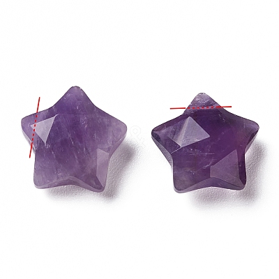 Natural Amethyst Charms X-G-H241-04D-1