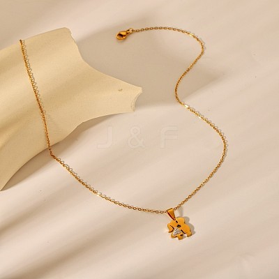 304 Stainless Steel Crystal Rhinestone Pendant Necklaces FS-WG5BCFA-02-1