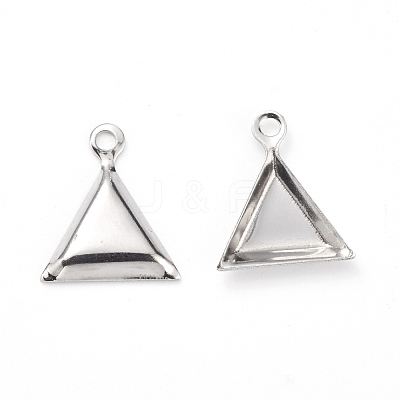 Non-Tarnish 304 Stainless Steel Pendant Cabochon Settings STAS-J032-30-1