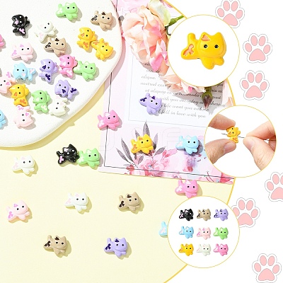 18Pcs 9 Colors Baking Paint Zinc Alloy Beads FIND-YW0011-32-1