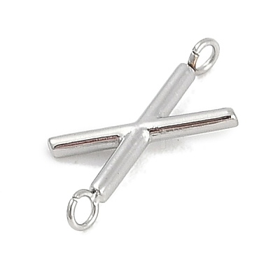 304 Stainless Steel Letter Connector Charms LS-STAS-M108-01P-24-1