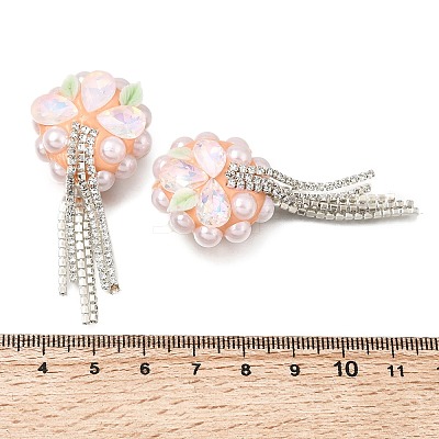 Handmade Polymer Clay Rhinestone Beads CLAY-Z006-02D-1