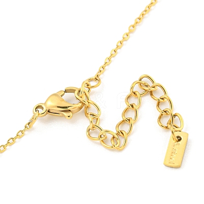 Ion Plating(IP) 304 Stainless Steel Pendants Necklace for Women NJEW-A027-05G-1