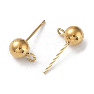 Ion Plating(IP) 304 Stainless Steel Stud Earring Findings STAS-M323-01B-G-1