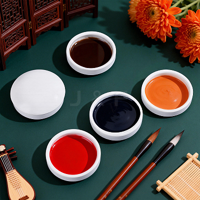 4Pcs Five-layer Ceramic Ink Dish AJEW-WA0003-90-1