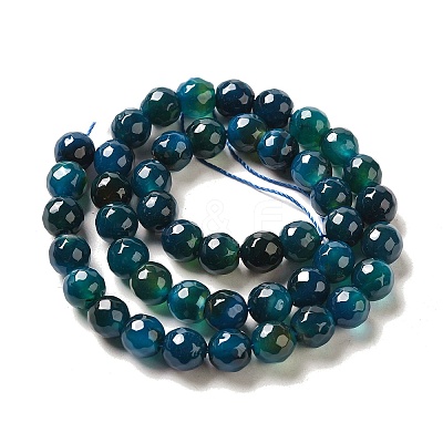 Natural Agate Beads Strands G-G045-8mm-M-1