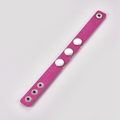 Imitation Leather Cord Bracelets BJEW-WH0009-05F-1