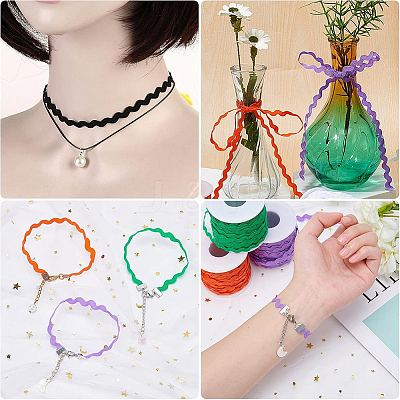 40M Polyester Wavy Fringe Trim Ribbon OCOR-GF0004-39C-1