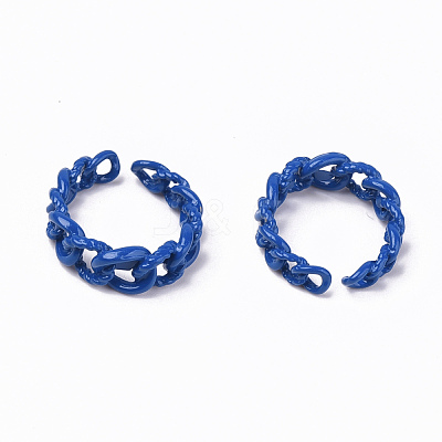 Spray Painted Alloy Cuff Rings RJEW-T011-11-RS-1