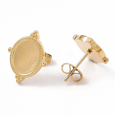 Ion Plating(IP) 304 Stainless Steel Stud Earring Findings EJEW-G338-04G-1