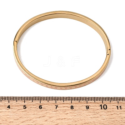 304 Stainless Steel Enamel Bangles BJEW-D408-32G-1