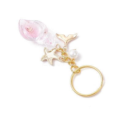 5Pcs Luminous Transparent Acrylic Keychains KEYC-JKC01357-1