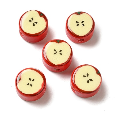 Christmas Theme Glazed Porcelain Beads PORC-NH0001-01A-1