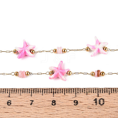 Handmade 316 Stainless Steel Starfish Link Chains CHS-N006-03G-G-1