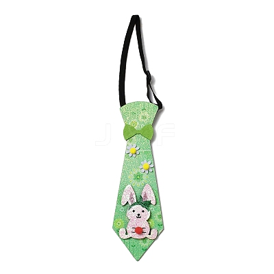 Easter Theme Rabbit Egg Glitter Felt Necktie LS-AJEW-C030-01E-1