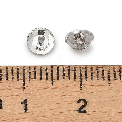 Faceted Transparent Glass Beads GLAA-P075-01C-01-1