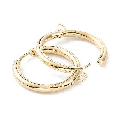 201 Stainless Steel Huggie Hoop Earring Findings X-STAS-P283-01M-G-1
