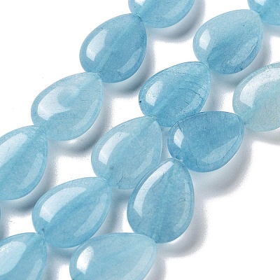 Natural Quartz Imitation Aquamarine Beads Strands G-P528-L09-01-1
