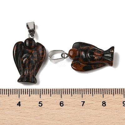 Natural Mahogany Obsidian Pendants G-B127-10P-09-1