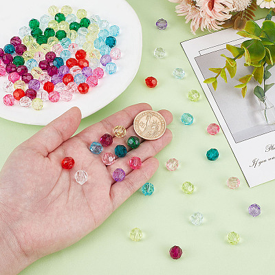 360Pcs 12 Colors Transparent Acrylic Beads TACR-HY0001-05-1