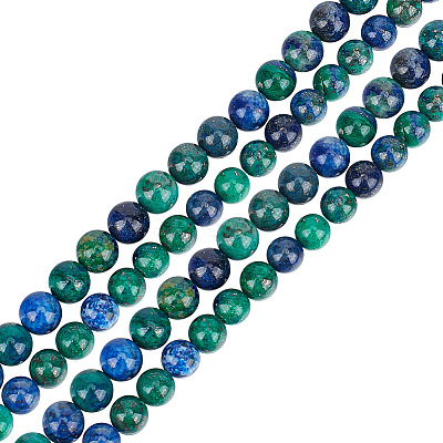 2 Strands Natural Chrysocolla and Lapis Lazuli Beads Strands G-GO0001-38B-1