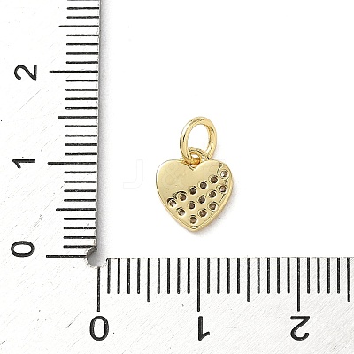 Brass Micro Pave Clear Cubic Zirconia Charms KK-A273-04G-1