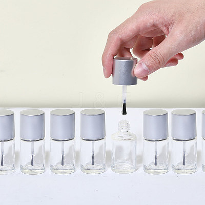 Transparent Glass Nail Polish Empty Bottle MRMJ-WH0082-29A-1