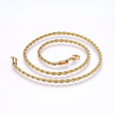 304 Stainless Steel Rope Chain Necklaces LS-NJEW-F226-03G-03-1
