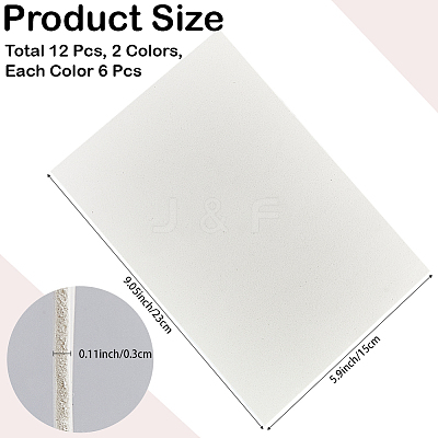 12Pcs 2 Colors 3D Embroidery Eva Puffy Foam Sheets AJEW-CY0001-02-1