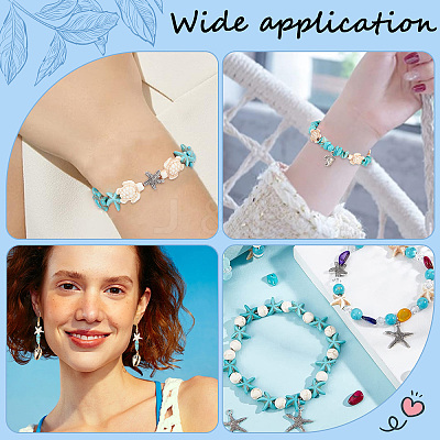 180Pcs 4 Styles Synthetic Howlite & Turquoise & Magnesite Beads G-SC0002-43-1