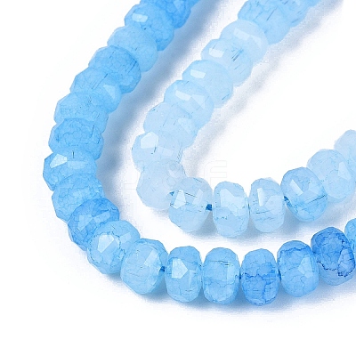 Imitation Jade Crackle Glass Beads Strands GLAA-N068-01A-A09-1