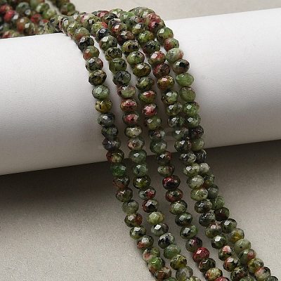 Dyed Natural Malaysia Jade Rondelle Beads Strands G-E316-2x4mm-43-1